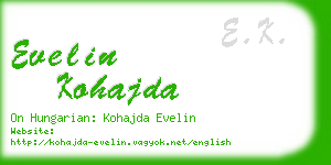 evelin kohajda business card